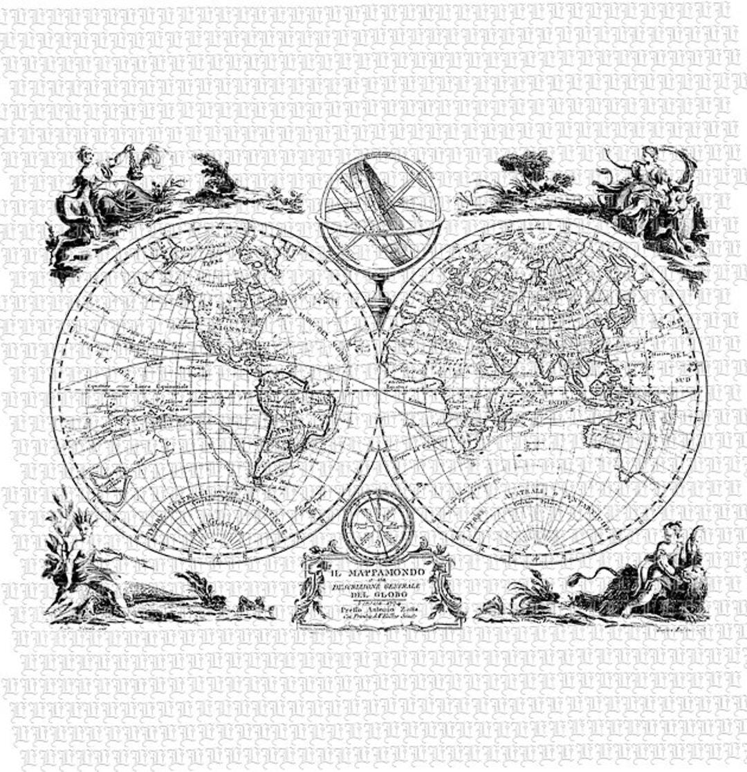World Map Black And White Printable