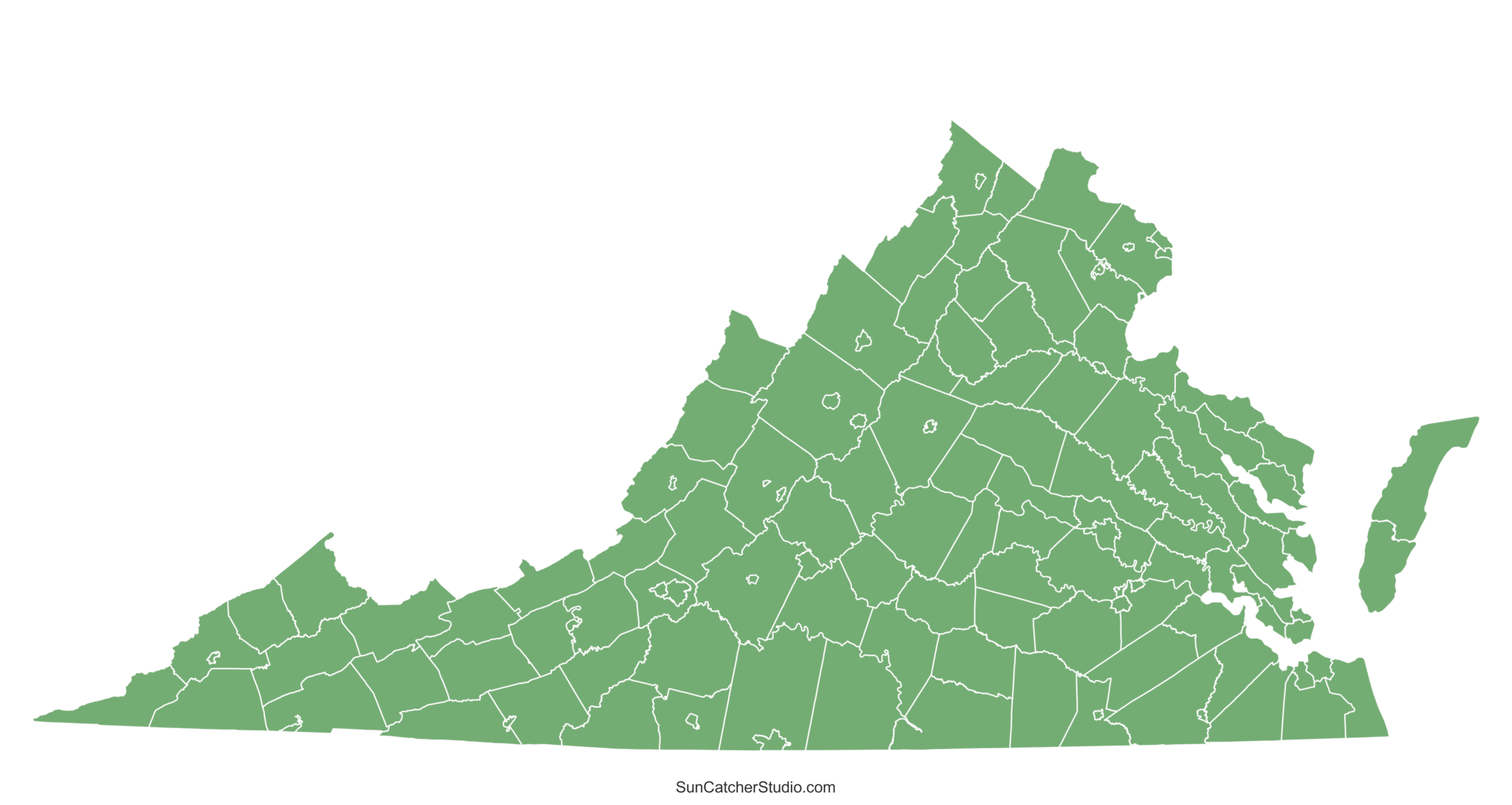 Printable Virginia Map