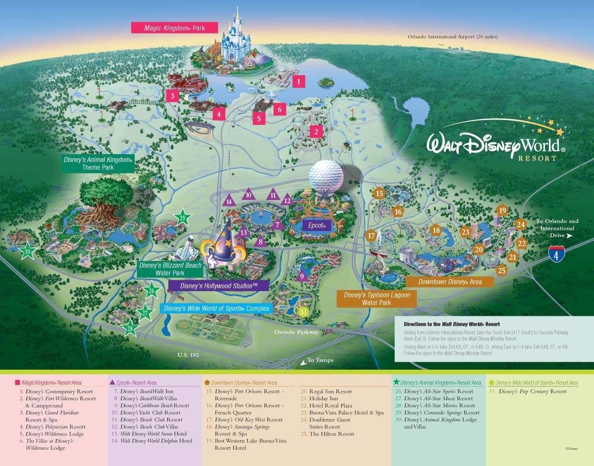 Walt Disney World Property Map Worksheets Library