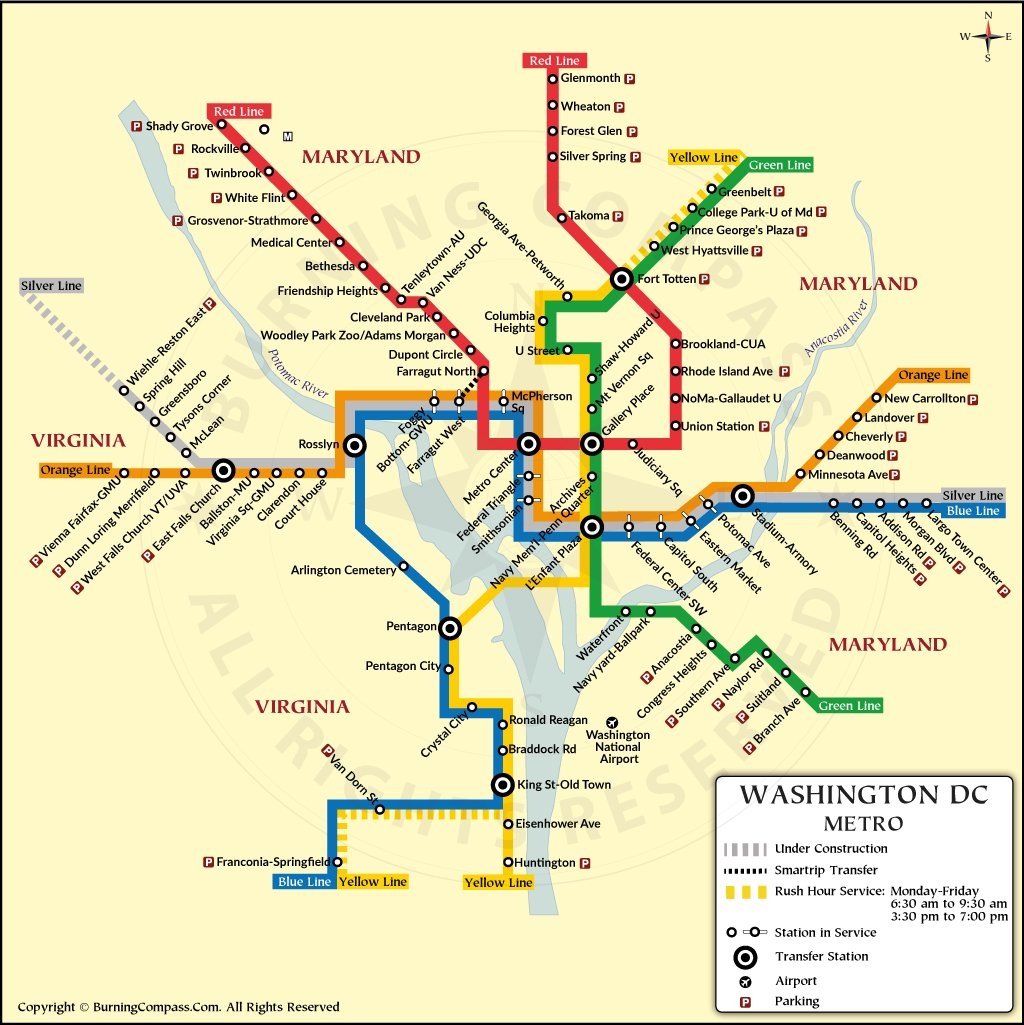 Printable Dc Metro Map