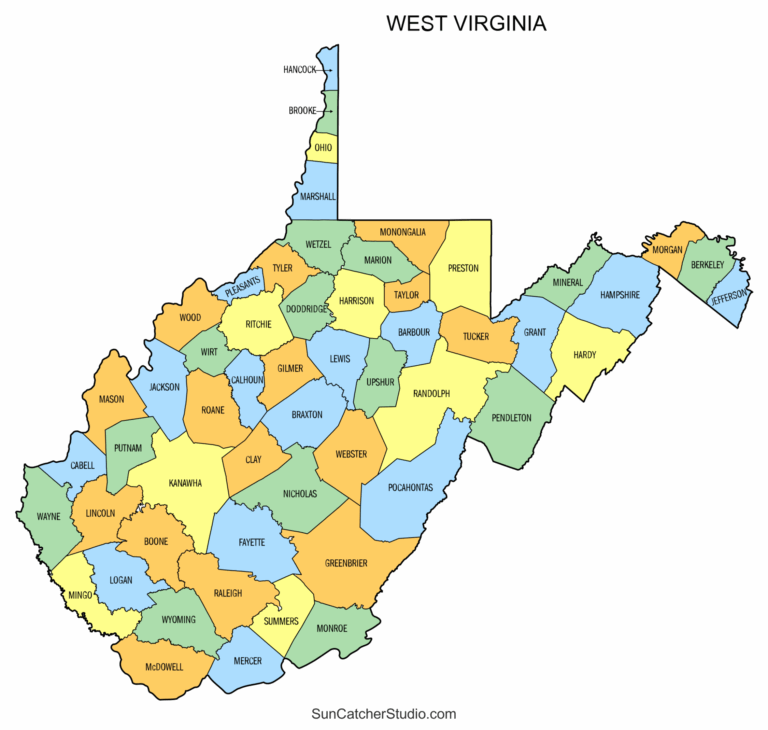 West Virginia County Map Printable State Map With County Lines Free Printables Monograms Design Tools Patterns U0026 DIY Projects