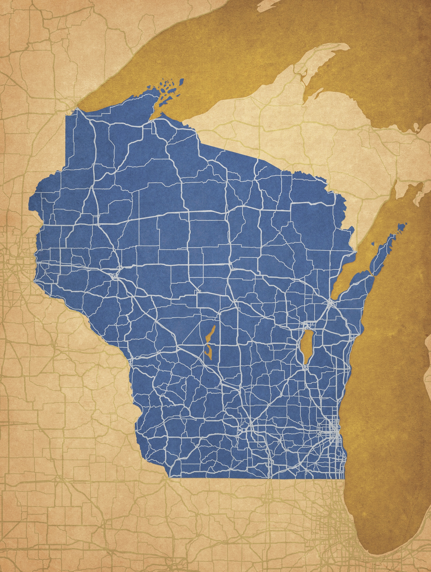Wisconsin Printable Map
