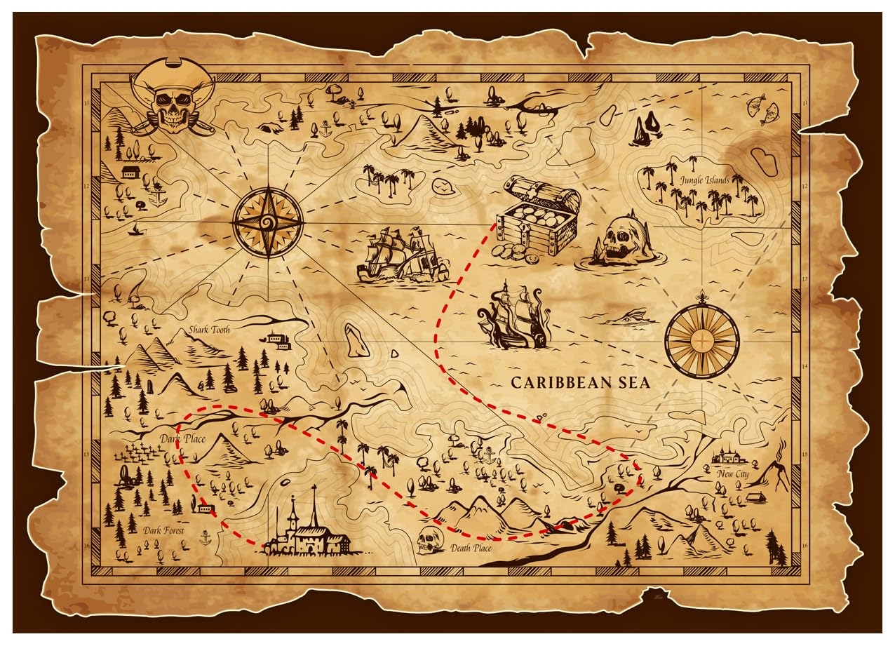 WOLADA Pirate Treasure Map Backdrop 7x5FT 12448 Amazon au Electronics