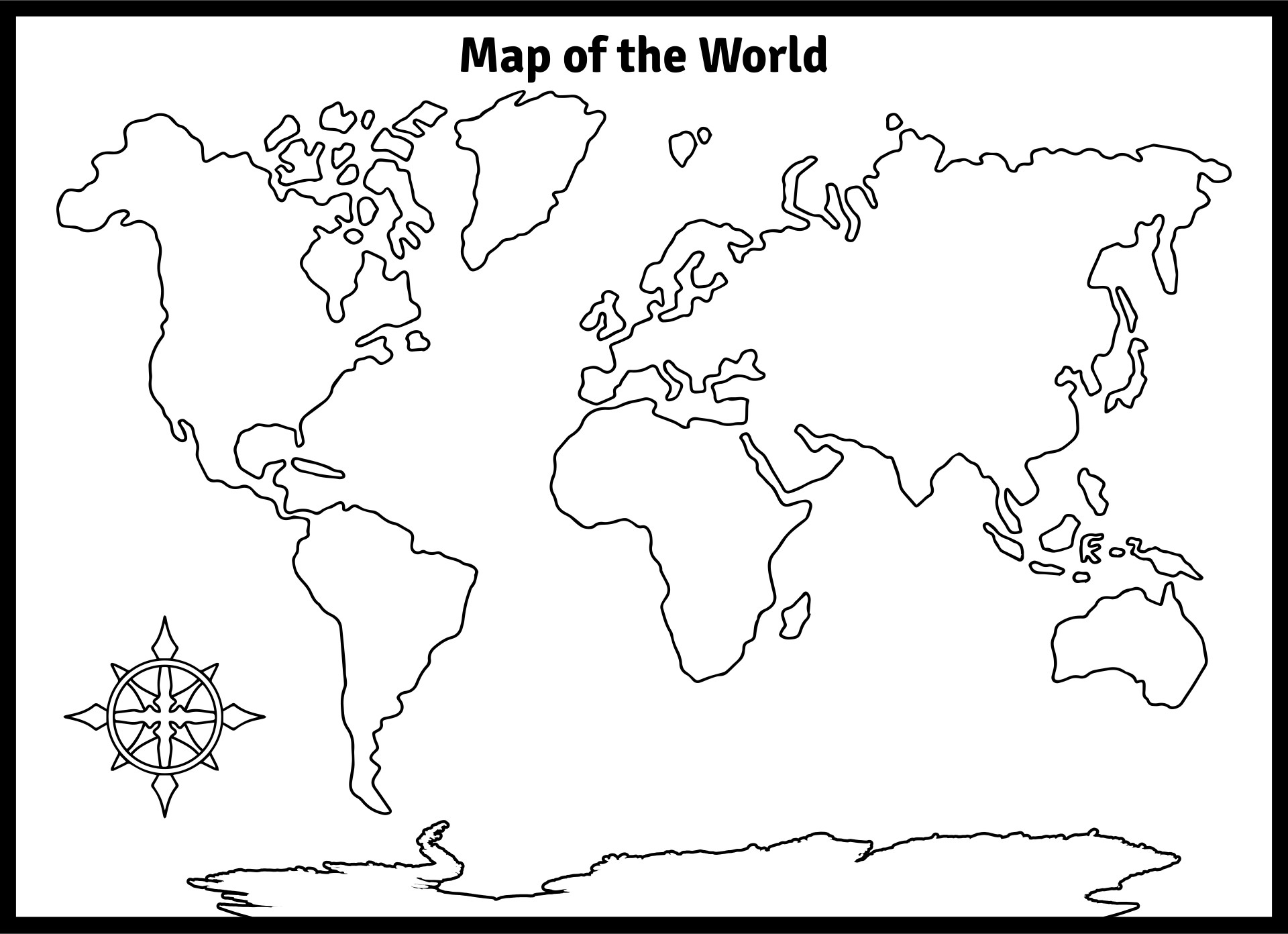 World Map Outline With Countries Poster Twinkl Twinkl Worksheets Library